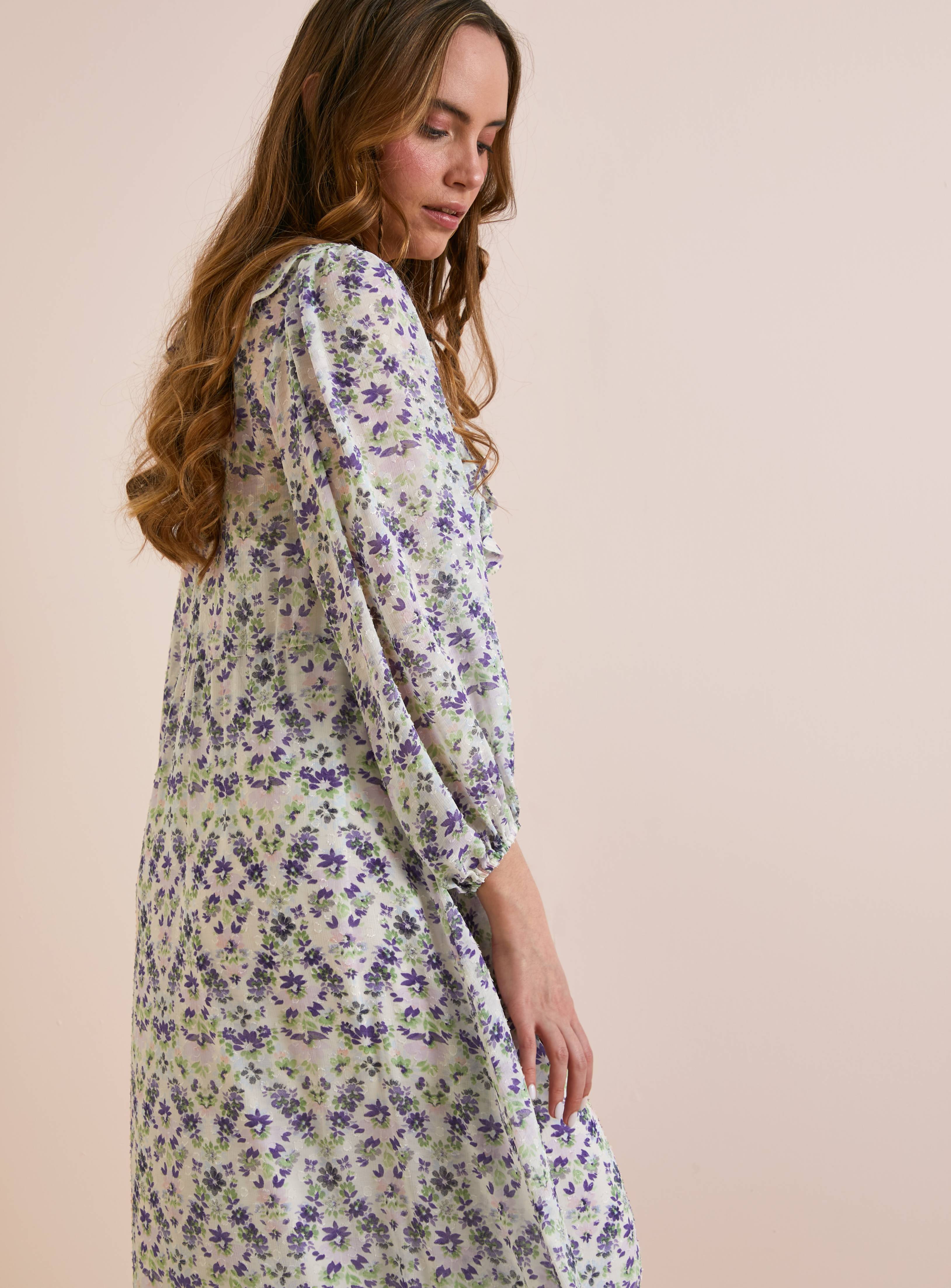 Everbelle Trellis Floral Dobby Midaxi Dress 18 - Image 4